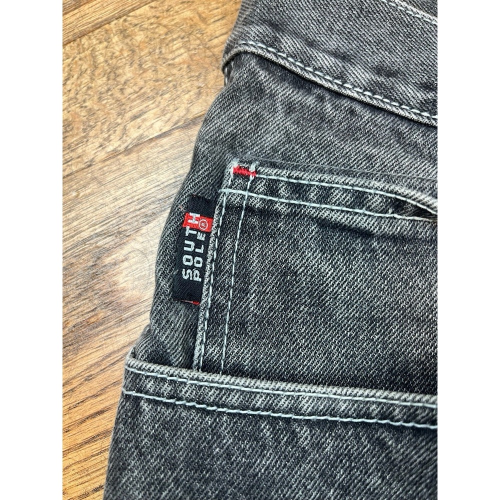 Southpole Jean Shorts Mens 38 Denim Jorts Hip Hop Baggy Skater Wide Leg - Picture 3 of 5